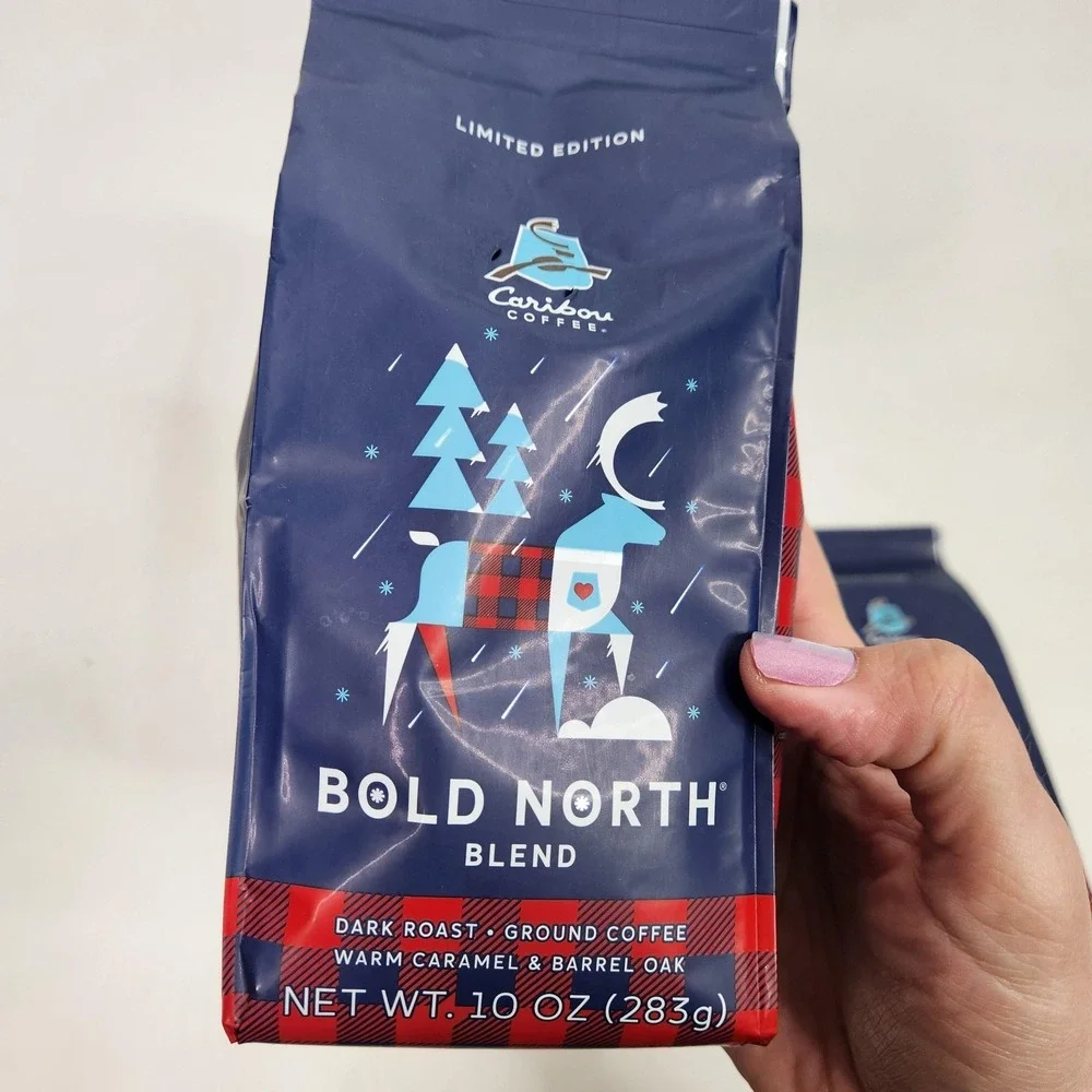 Lot 2 Caribou Coffee Bold North Blend Dark Roast Ground 10oz Caramel Exp 2025
